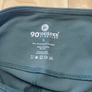 90 Degree- Sage/juniper/grey green leggings, XL